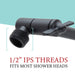 10 in. Solid Brass Shower Head Extension Arm (Black Finish) - Sweatfully