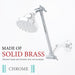 10 in. Solid Brass Shower Head Extension Arm (Chrome Finish) - Sweatfully