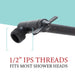 10 in. Solid Brass Shower Head Extension Arm (Oil-Rubbed Bronze Finish) - Sweatfully