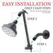10 in. Solid Brass Shower Head Extension Arm (Oil-Rubbed Bronze Finish) - Sweatfully