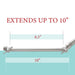 10 in. Solid Brass Shower Head Extension Arm (Stainless Steel Finish) - Sweatfully