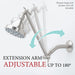 10 in. Solid Brass Shower Head Extension Arm (Stainless Steel Finish) - Sweatfully