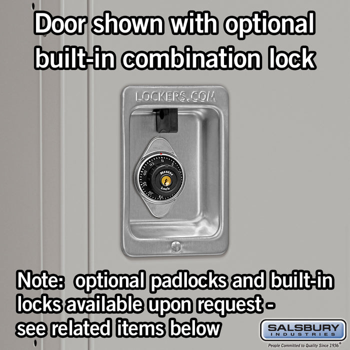 Salsbury 15" Wide Double Tier Standard Metal Locker - 3 Wide - 6 Feet High - 15 Inches Deep - Gray - Unassembled - Sweatfully