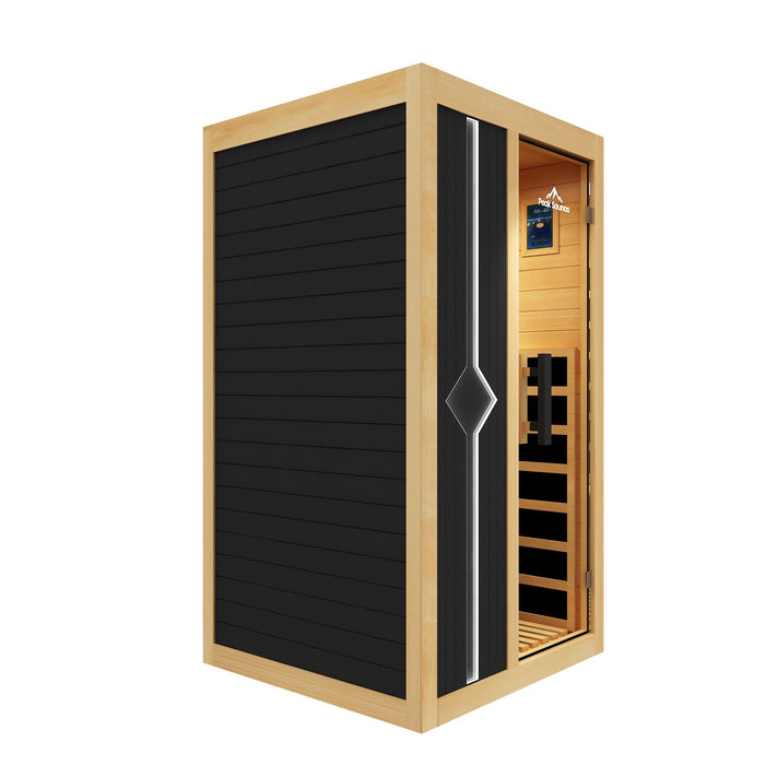 Peak Saunas Olympus 2-Person Indoor FAR Infrared Sauna with Smart WiFi App Control - Sweatfully