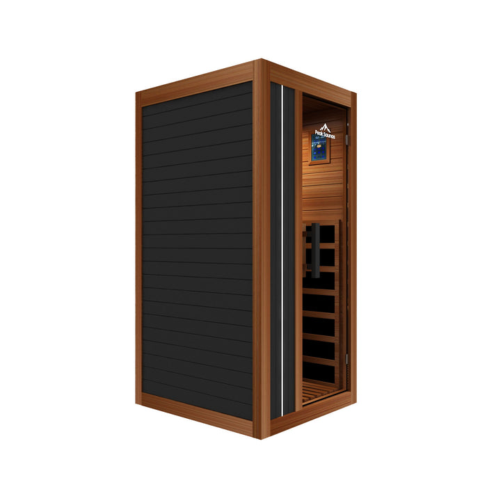 Peak Saunas Aspen 1-Person Indoor FAR Infrared Sauna with Smart WiFi App Control - Sweatfully