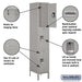 Salsbury 15" Wide Triple Tier Standard Metal Locker - 1 Wide - 6 Feet High - 18 Inches Deep - Gray - Unassembled - Sweatfully