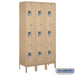 Salsbury 15" Wide Triple Tier Standard Metal Locker - 3 Wide - 6 Feet High - 15 Inches Deep - Tan - Unassembled - Sweatfully