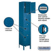 Salsbury 15" Wide Four Tier Standard Metal Locker - 1 Wide - 6 Feet High - 15 Inches Deep - Blue - Unassembled - Sweatfully