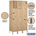 Salsbury 15" Wide Four Tier Standard Metal Locker - 3 Wide - 6 Feet High - 15 Inches Deep - Tan - Assembled - Sweatfully