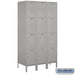 Salsbury 15" Wide Four Tier Standard Metal Locker - 3 Wide - 6 Feet High - 18 Inches Deep - Gray - Unassembled - Sweatfully