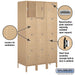Salsbury 15" Wide Four Tier Standard Metal Locker - 3 Wide - 6 Feet High - 18 Inches Deep - Tan - Assembled - Sweatfully