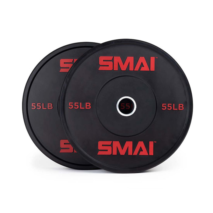 HD Bumper Plates (Pair) - 55lb - Sweatfully