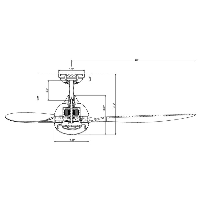 56" Bernardino Modern Brushed Nickel DC Motor Downrod Mount Reversible Ceiling Fan with Lighting and Remote Control - Sweatfully