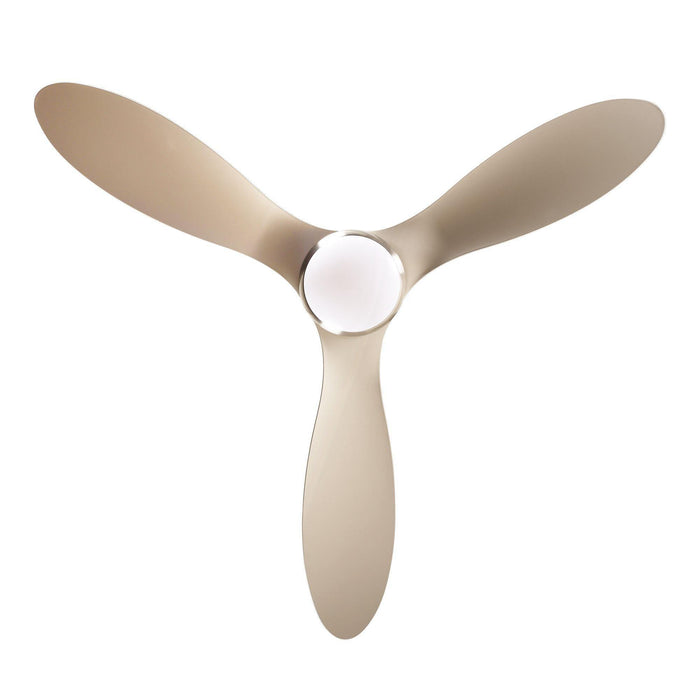 56" Bernardino Modern Brushed Nickel DC Motor Downrod Mount Reversible Ceiling Fan with Lighting and Remote Control - Sweatfully