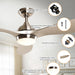 56" Bernardino Modern Brushed Nickel DC Motor Downrod Mount Reversible Ceiling Fan with Lighting and Remote Control - Sweatfully
