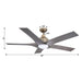 56" Genoa Farmhouse DC Motor Downrod Mount Reversible Ceiling Fan with Lighting and Remote Control - Sweatfully