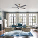 56" Genoa Farmhouse DC Motor Downrod Mount Reversible Ceiling Fan with Lighting and Remote Control - Sweatfully