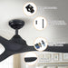 56" Modern DC Motor Downrod Mount Reversible Ceiling Fan with Remote Control - Sweatfully