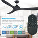 56" Modern DC Motor Downrod Mount Reversible Ceiling Fan with Remote Control - Sweatfully