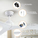 56" Modern DC Motor Downrod Mount Reversible Ceiling Fan with Remote Control - Sweatfully