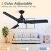 52" Cason Induatrial Downrod Mount Reversible Ceiling Fan with LED Lighting and Remote Control - Sweatfully