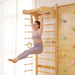 Walnut Modular 9-in-1 Swedish Ladder Wall Gym – Indoor Climber for Kids & Toddlers - Sweatfully