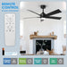 48" DC Motor 5 Blades Modern Downrod Mount Ceiling Fan - Sweatfully
