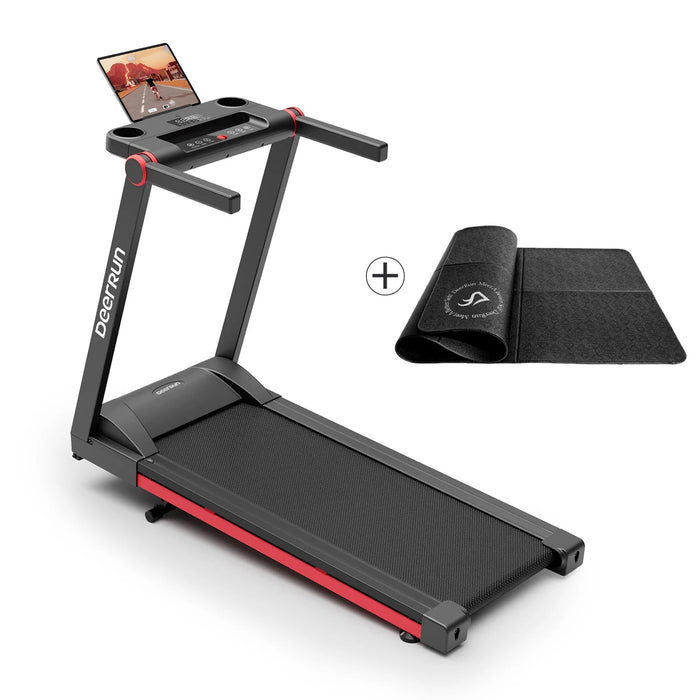 DeerRun A1 Pro Move+  6% Incline Foldable Treadmill——2025 Upgraded Chip & NFC Support | 350Lbs, 10mph Black - Sweatfully