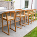 Ubud Natural Teak Indoor/Outdoor Bar Stool - Sweatfully