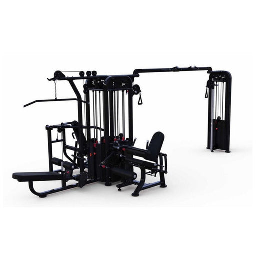 5 Stack Megatron Compact Multi-Gym - Muscle D Fitness - Lat Pull, Low Row, Bench Press, Lat Pull, Leg Ext / Curl - Sweatfully