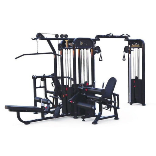 5 Stack Megatron Compact Multi-Gym - Muscle D Fitness - Lat Pull, Low Row, Bench Press, Lat Pull, Leg Ext / Curl - Sweatfully