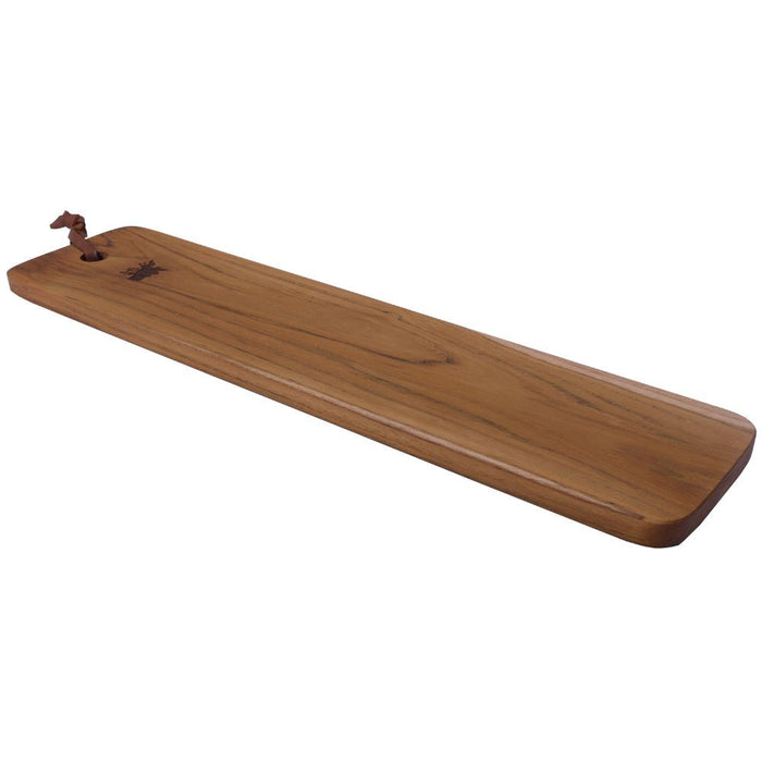 Teak Charcuterie/Cutting Board 24" - Sweatfully