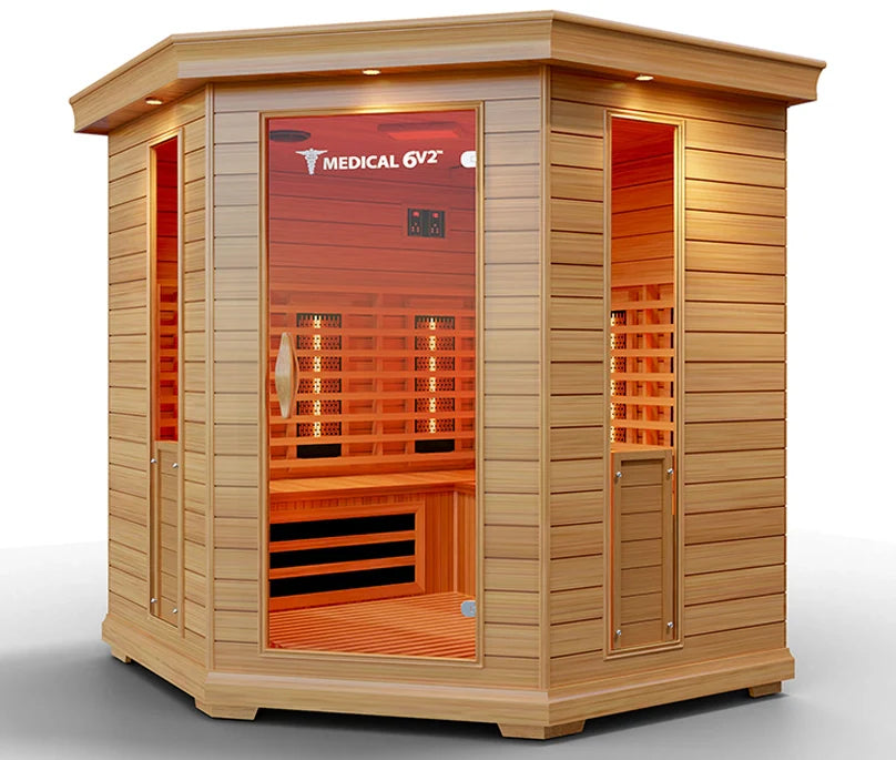 6 Person Indoor Infrared Full Spectrum Sauna | Medical 6 Plus™ - Sweatfully