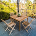 Telluride Teak Outdoor Patio Folding Chair - Sweatfully