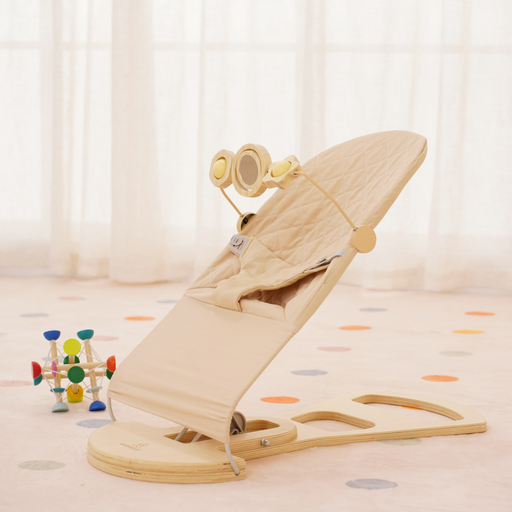 Avenlur Fir Wooden Baby Bouncer – Foldable Infant Rocker with Play Arch - Sweatfully