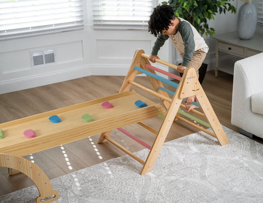 Hazel - Pikler Triangle Ladder & Rocker Set - Sweatfully