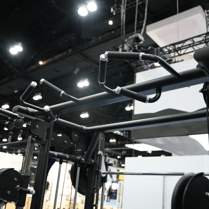 Megatron Dual Adjustable Pulley / Smith Combo - Muscle D Fitness - Selectorized Weight Adjustment - Functional Pull-Up Bar - Dual Station - Sweatfully