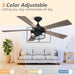 52" Windmill Industrial Downrod Mount Reversible Ceiling Fan with Lighting and Remote Control - Sweatfully