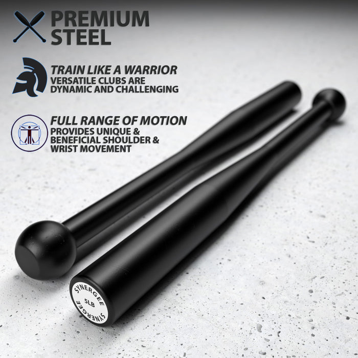 Synergee Indian Clubs - Sweatfully