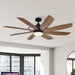 60" Antone Industrial DC Motor Downrod Mount Reversible Ceiling Fan with Lighting and Remote Control - Sweatfully