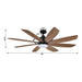60" Antone Industrial DC Motor Downrod Mount Reversible Ceiling Fan with Lighting and Remote Control - Sweatfully