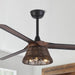 60" Farmhouse Downrod Mount Reversible Ceiling Fan with Lighting and Remote Control - Sweatfully