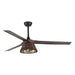 60" Farmhouse Downrod Mount Reversible Ceiling Fan with Lighting and Remote Control - Sweatfully