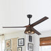 60" Farmhouse Downrod Mount Reversible Ceiling Fan with Lighting and Remote Control - Sweatfully