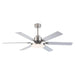 60" Lucknow Modern Ceiling Fan with Lighting and Remote Control - Sweatfully