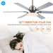 60" Lucknow Modern Ceiling Fan with Lighting and Remote Control - Sweatfully