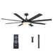 60" Industrial DC Motor Downrod Mount Ceiling Fan with Lighting and Remote Control - Sweatfully