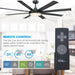 60" Industrial DC Motor Downrod Mount Ceiling Fan with Lighting and Remote Control - Sweatfully