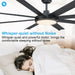 60" Industrial DC Motor Downrod Mount Ceiling Fan with Lighting and Remote Control - Sweatfully