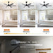 60" Industrial DC Motor Downrod Mount Reversible Ceiling Fan with Lighting and Remote Control - Sweatfully